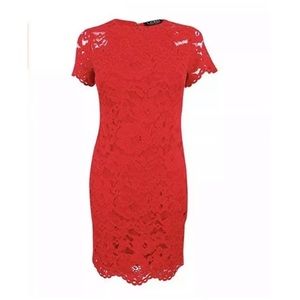 Ralph Lauren Size 0 Regular Dress Lace Red